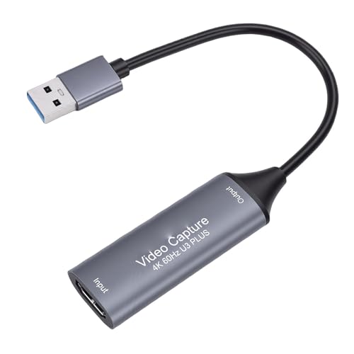 Diyeeni Tarjeta de Captura de Video, Tarjeta de Grabación de Video 4K 60Hz HDMI a 1080P 60Hz USB 3.0, Latencia Ultrabaja, Plug and Play para Grabadora de TV con Transmisión de Juegos