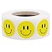 Smiley Face Stickers Yellow Happy Face Labels For Teachers 3/4 Inch Round Circle Dots 500 Adhesive Stickers