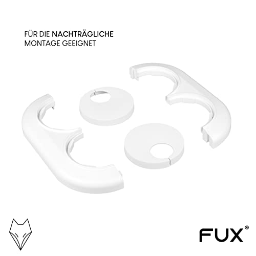 FUX 1 St. Heizungsrohr Rosette Doppelt Tiefschwarz - 16 mm – Ansicht 4