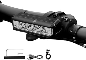 Monkey Home Fahrradlicht vorne 1000 Lux,Ganz aus Aluminium, Superhelle LED Fahrradlampe, 2000 mAh Mobile Leistung, StVZO Standard für Erwachsene Straße, MTB Off-Road Radfahren Pendeln