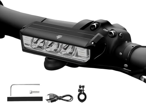 Monkey Home Fahrradlicht vorne 1000 Lux,Ganz aus Aluminium, Superhelle LED Fahrradlampe, 2000 mAh Mobile Leistung, StVZO Standard für Erwachsene Straße, MTB Off-Road Radfahren Pendeln