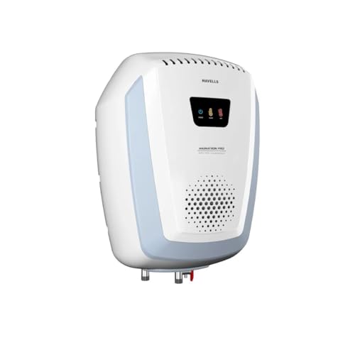 Image of Havells Magnatron Pro 25L Storage Water Heater, 2000W, Digital Display, 75C Max Temperature, White (WHITE /BLUE, 25 Liter)