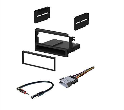 Single Din Car Stereo Kit, Wire Harness, and Antenna Adapter Made for 2003 2004 2005 2006 Kia Sorento EX Only