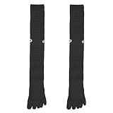 ファイテン(phiten) スポーツソックス 5本指タイプ ロング丈 2足セット 男女兼用 バレーボール ロングソックス 足裏アーチサポート メッシュ構造で通気性確保 衝撃吸収設計 立ち仕事にも 3サイズ、3カラー展開 ランニング マラソン バレーボール テニス バドミントン【日本バレーボール協会認定商品】