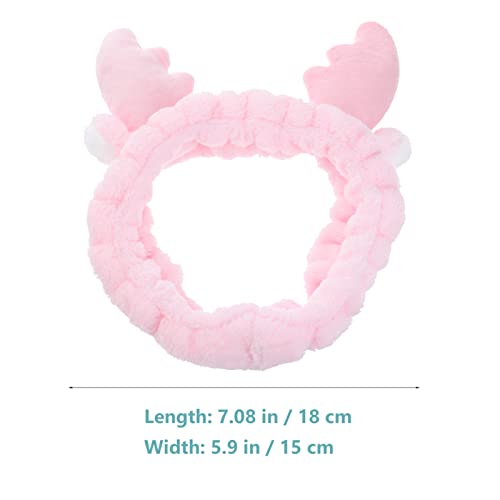Lurrose 4Pcs Face Wash Headband Reindeer Makeup Headband Animal Makeup Animal Ear Spa for Girls Women, Assorted Color - Image 2