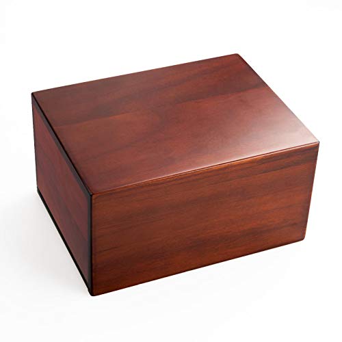 PCS Cremation Urns for Ashes, Pet Memorial Funeral Urns Box,Wooden Decorative Urn for Dog Cat,Cremation Keepsake Burial Ash Box - L (8.5 x 6.5 x 4.5'')