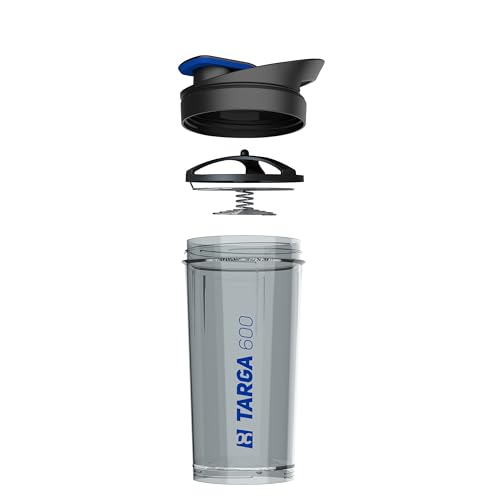 Rockitz Premium Protein Shaker 500ml - erstklassige Mischfunktion mit Infusion Sieb - für super cremige Fitness Eiweiß Shakes, Proteinshake Becher,Schwarz | Blau