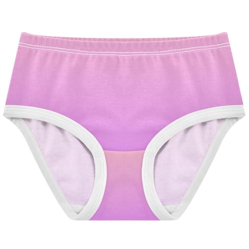 Joisal Blush Pink Heliotrope Gradient Toddlers Underwear Floral 2t Cotton Panties for Girl Print Undies Kids Briefs