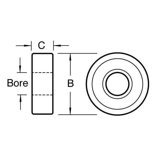 Trend Professional Router Cutter Bearing, 1/4 Inch Diameter, 1/8 Inch Bore, B63B - Image 4