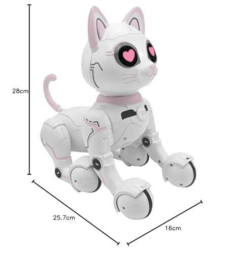 Lexibook - Power Kitty® - Gatto Robot Telecomandato, Robot Intelligente Programmabile, Luce, Suono, Bianco/Rosa - KITTY01 - 7