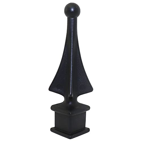 Address America Fence Finials Four-Sided Spire Wing Tip High-Impact Polypropylene Black Finial Fence Topper (5, 1/2 Inch) - Made In The Usa - Ff #TOP1