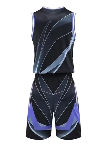 Kids Piece Basketball Kit Boys Sleeveless Basketball Training Jersey Tank Tops With Shorts Set2