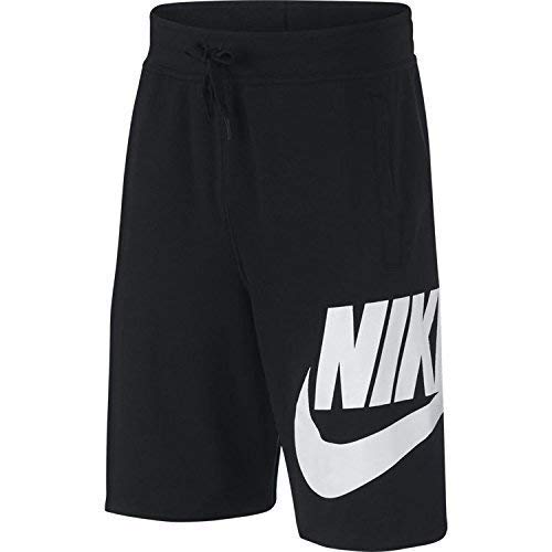 Nike Kids Boy's NSW Alumni Shorts (Big Kids) Black/White LG (14-16 Big Kids)