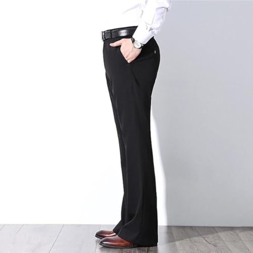 HAORUN Men Bell Bottom Flared Pants Formal Business Dress Trousers Stretch Slim Fit3