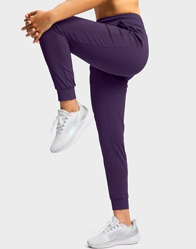 Image of Soothfeel Womens Joggers with Zipper Pockets High Waisted Sweatpants Athletic Leggings Pants for Workout Running Yoga