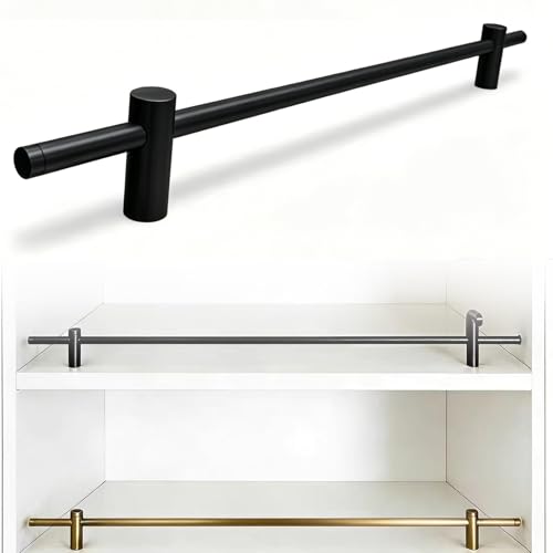 Longue barrière de protection pour étagères noires de cuisine et placard 76cm