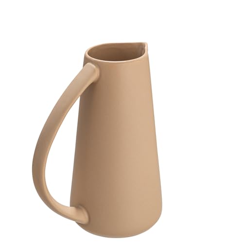 Pichet moderne en grès beige mastic carafe design Bloomingville