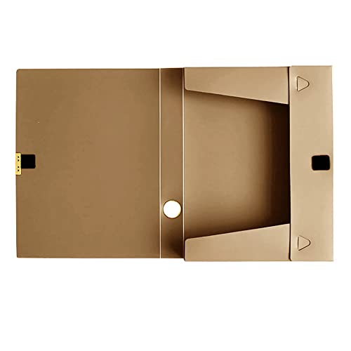A4 Storage File Boxes Plastic Archives Cases With Lid,4 Pack File Folder Organizer Document Storage Filing Box For Office,Brown #TOP1