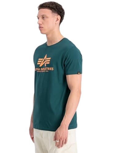 Alpha Industries Herren Basic T-Shirt, Force Green, L – Ansicht 3