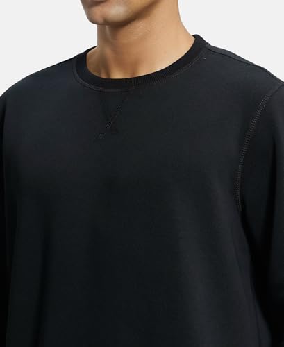 Image of Jockey US92 Men Super Combed Cotton Rich Fleece Sweatshirt with StayWarm Technology