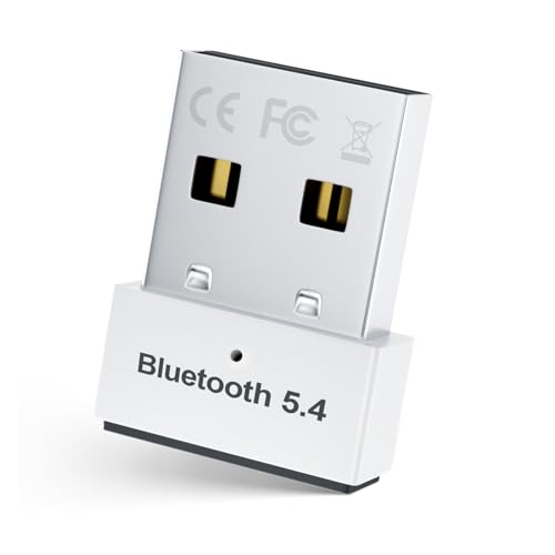 Dongle Bluetooth 5.4, Adaptateur Bluetooth 5.4,Cle Bluetooth pour PC Faible Latence pour Casque Clavier Souris Manette de Jeu Enceinte Écouteurs Téléphone,Plug Play...
