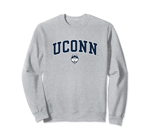 Connecticut Huskies Arch Over Heather Gray Sweatshirt