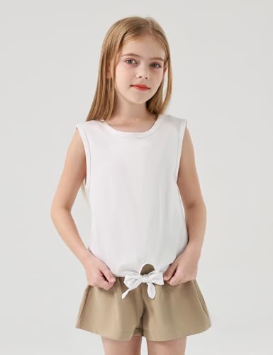Girls Crop Tops Summer Tie Knot T Shirt Short Sleeve Shirts Tee Tank Top Size 5-14 Years4