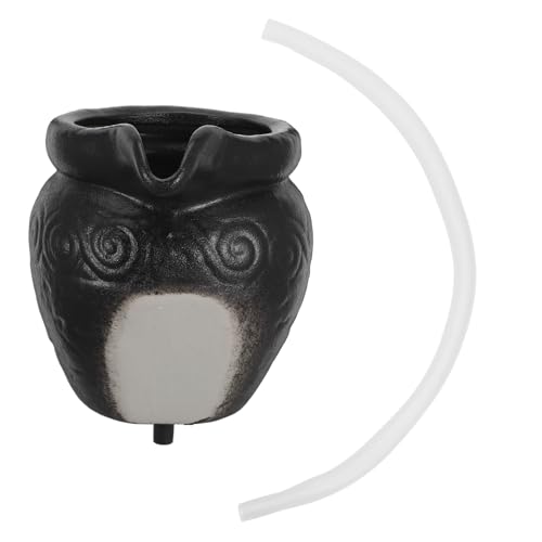 Unomor Garden Decor Ceramic Jar Water Feature Landscape Fountain Decor Decorative Jar Fountain for Backyard