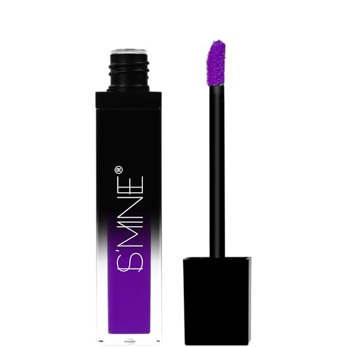 ISMINE Purple Matte Liquid Lipstick Non-stick Cup Vegan Velvet Waterproof Long Lasting Liquid Lipstick (#44 7ml/0.24 fl oz)
