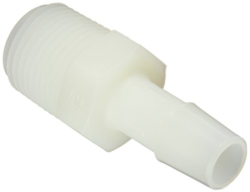 Eldon James A6-6NN Natural Nylon Adapter Fitting, 3/8-18 NPT to 3/8