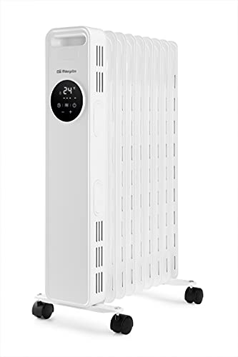 Orbegozo RAD 2000 - Radiador de aceite, 3 potencias, temporizador, pantalla LED, asa, mando a distancia, protección sobrecalentamiento, 2000 W