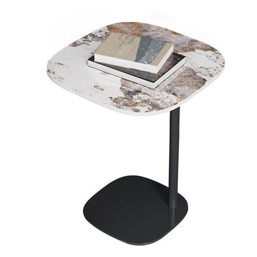Générique Table D'appoint Pour Petit Espace Pour Salon/Canapé, Table De Chevet En Ardoise, Table D'angle, Table Basse Compacte Pour Chambre/Balcon(B,H55cm)