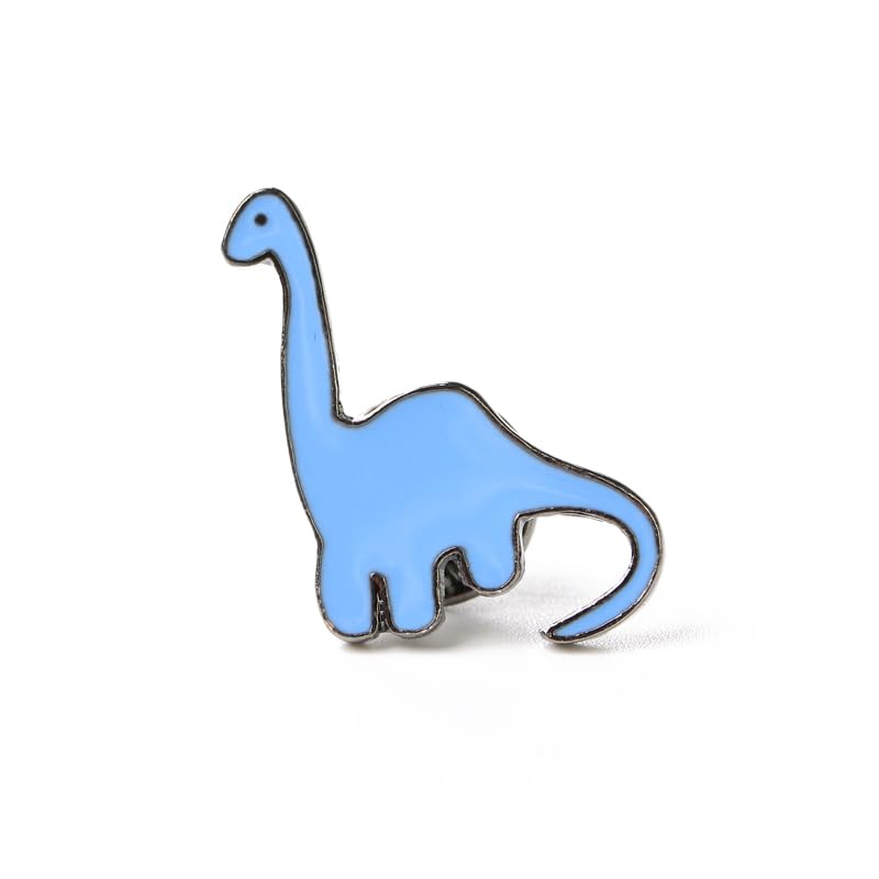 Image of KILIPOL Blue Dinosaur Enamel Pin Cartoon Animal Brooches Badge Funny Enamel Lapel Pin Clothes Bag Backpacks Lapel Badge Brooch Pn