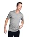 Woolly Clothing Co. Men's Merino Wool Short Sleeve Ultralight V-Neck (150 GSM) Large Grey