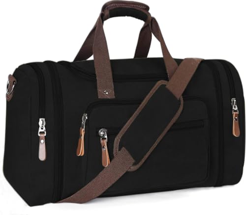 Sechunk Duffle Bag Canvas Large Outdoor Shoulder Bag Overnight Handbag Travel Tote Luggage Weekender Bag by Sechunk - Used condition - US$22.70