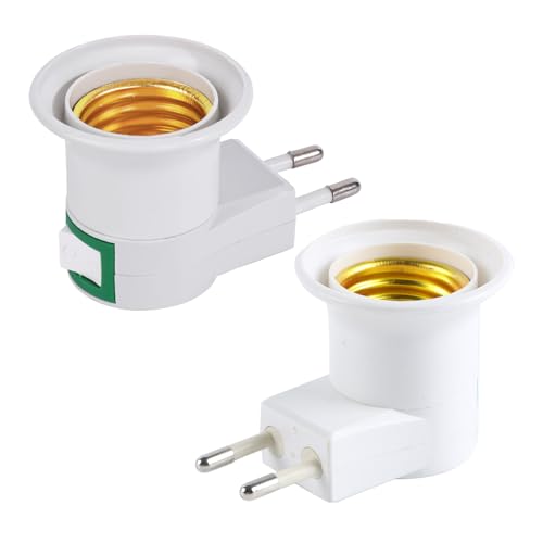 Okaywork Douille - Adaptateur de douille E27, Support Ampoule LED, Base de LED Douille de lampe, Conversion en prise de courant et prise E27. (avec...