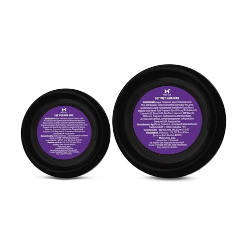 Image of Set Wet Hair Wax For Men - Matte Wax, 60g + 25g | Matte Look, Strong Hold, Restylable Anytime, Easy Wash Off | No Paraben, No Sulphate, No Alcohol