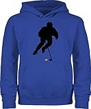 Kinder Sport Kleidung - Eishockey Spieler - 152 (12/13 Jahre) - Royalblau - Hoodie Eishockey - JH001K JH001J Just Hoods Kids Hoodie - Hoodie Kinder Pullover für Mädchen und Jungen