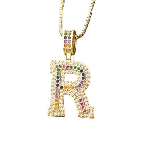 Colliers pendentif alphabet multicolore fini les bijoux ternes un look unique et personnalisé