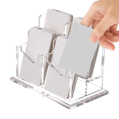 Visitenkarteninhaber, Visitenkartenorganisator, Desktop-Displayständer, Bürokarten-Lagerregal-Multi-Slot-Design für Karten, Name, Gutschrift für Zuhause, Empfang, Besprechungsraum, Ausstellung, Arbeit Visitenkarteninhaber, Visitenkartenorganisator, Desktop-Displayständer, Bürokarten-Lagerregal-Multi-Slot-Design für Karten, Name, Gutschrift für Zuhause, Empfang, Besprechungsraum, Ausstellung, Arbeit