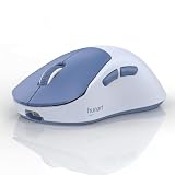 hunart H6 49g Wireless Mouse, Bluetooth & 2.4GHz Rechargeable Mouse, Lightweight Silent Ergonomic Mouse with USB-C Charging, Portable Right-Hand Mouse for Laptop, PC, MacBook, Office (Blue)