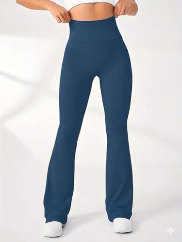 Image of DIAZ Womens Flare Pant High Waist Stretchable Trousers for Women | Bell Bottom Pants for Women | Wide Leg Palazzo Pants | Flared Yoga Pants |Casual Wear Office /Gym Wear Pants-Pack of 1