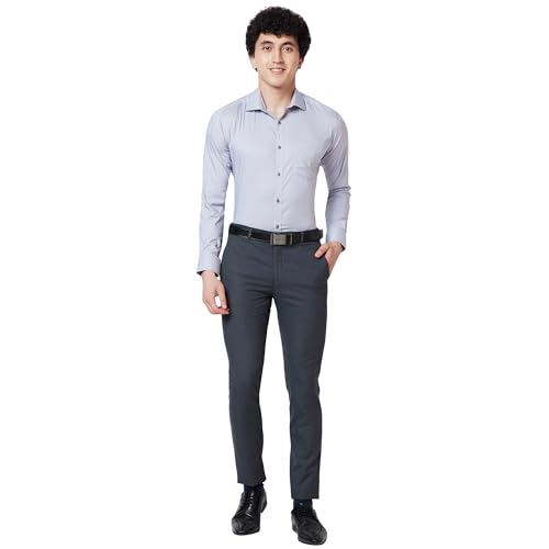Image of Park Avenue Men's Cotton Blend Checks Pattern Slim Fit Semi Cutaway Collar Full Sleeve Formal Shirt