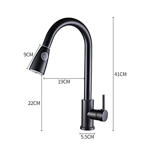 Grifo de cocina con rociador extraíble para acabar con las salpicaduras de agua 4