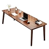 XIGOUZIQU Escritorio de computadora Mesa Gaming Mesa de conferencias Montaje Sencillo de Madera Escritorio Ordenador, Oficina, Dormitorio(Brown,160cm(62.99in))