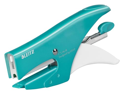 Pince-agrafeuse Leitz WOW robuste en métal avec agrafes N°10 incluses couleur menthe