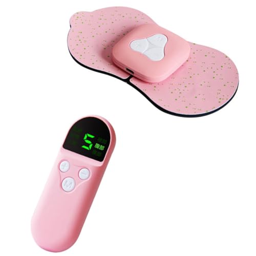 HAMPPLIES 1 Juego Masaje Pegatinas Masajeador Cervical Parche De Masaje Inalámbrico Parche De Masaje Portátil Parche De Masaje De Cuello Estimulador Muscular Masajeador Electrico Rosa Abs