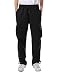 JD Apparel Mens Regular Fit Premium Fleece Cargo Pants L Black