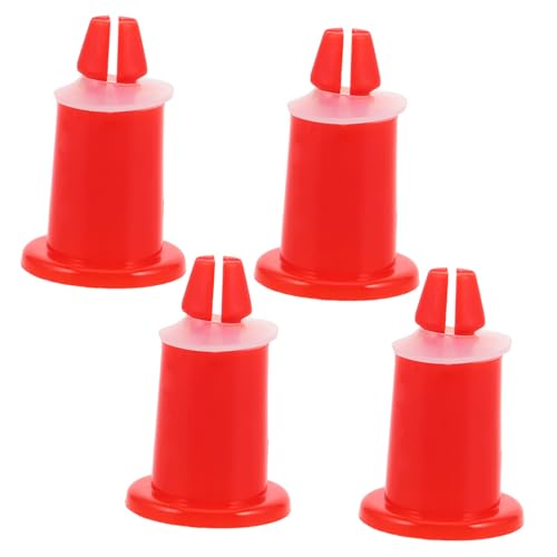 SOIMISS Pies Niveladores De Bandeja Para Báscula Electrónica, Soporte De Repuesto Plástico Naranja, Compatible Múltiples Modelos, Paquete De 4 Unidades, Accesorios Para Básculas Digitales