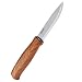 BPS Knives BS1 Fixed Blade Pocket Utility Knife - Small Carbon Steel Heavy Duty Craft Knife - Custom Lightweight Bushcraft Knife Survial Gear - Partial Tang Knife with Wood Handle - Scandi Grind Blade